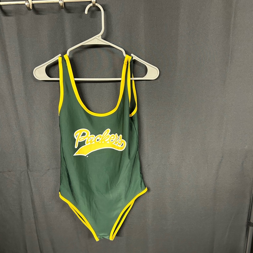 NFL Green and Yellow Women's One Piece Swimsuit